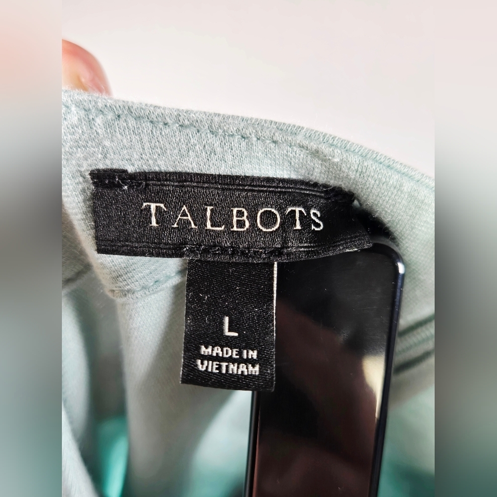 Talbots Striped Elevated Basic Preppy Peplum Top,… - image 4